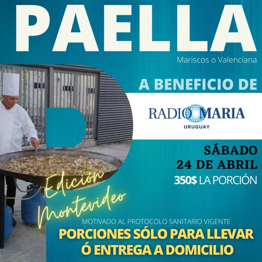Paella a beneficio de radio María en Montevideo